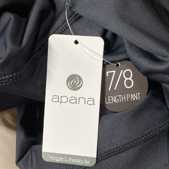 Apana Yoga Pant Mesh Side panel Black Brand New - Picture 6 of 11